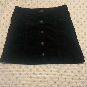 Corduroy button up mini skirt